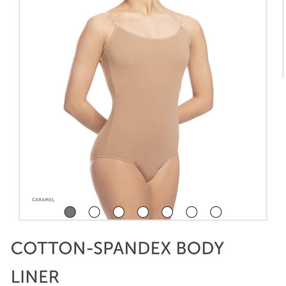 Revolution Cotton spandex body liner/ leotard with clear adjustable strapsize:MA - Picture 2 of 3